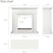 Edendirect 36.17'' 1500W heater, 7 flame brightness, overheat protection, remote control electric fireplace M1804A-WHITE+M1804C - alternate 6